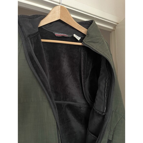 Black Diamond Double Diamond Softshell Jacket Olive Men’s L Full Zip Pockets - Picture 10 of 16